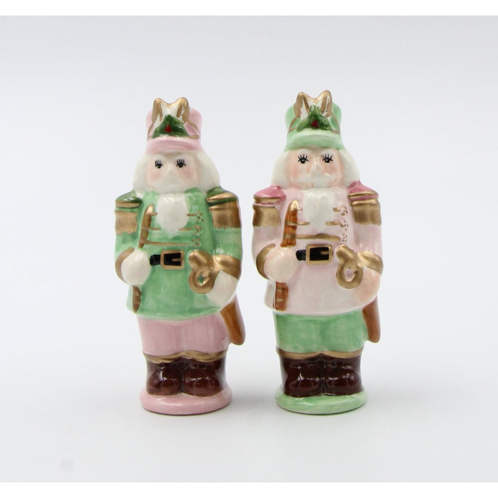 Ceramic Pastel Color Nutcracker Salt And Pepper ShakersHome DcorKitchen DcorChristmas Dcor Image 2