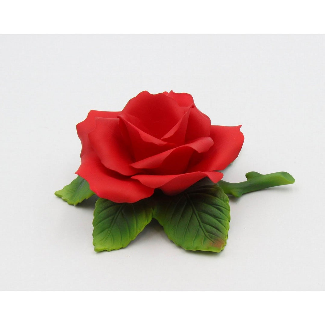 Handcrafted Ceramic Red Rose Candle Holder 5.75x4.625 Hand Decor Gift Decor Image 3