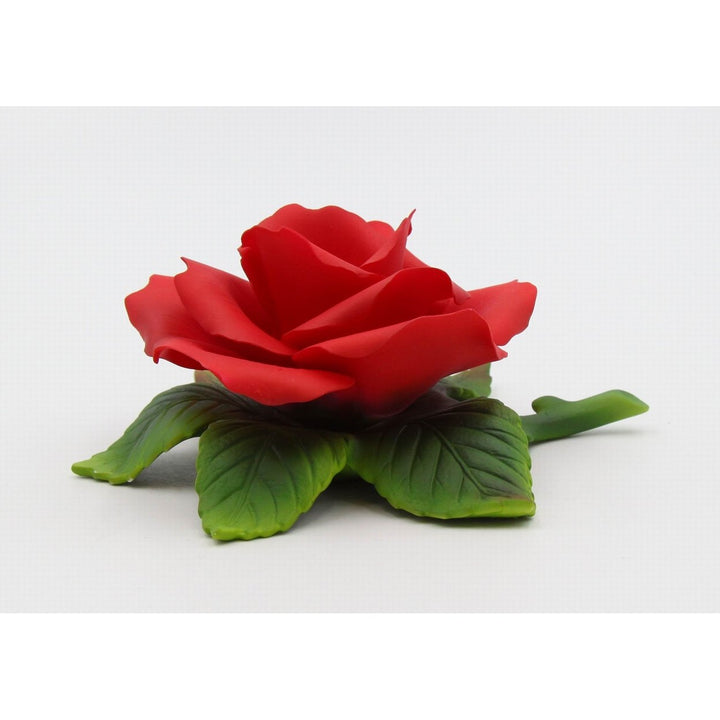 Handcrafted Ceramic Red Rose Candle Holder 5.75x4.625 Hand Decor Gift Decor Image 4