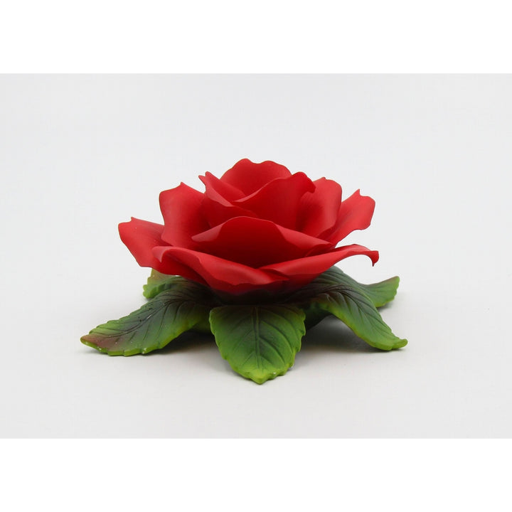 Handcrafted Ceramic Red Rose Candle Holder 5.75x4.625 Hand Decor Gift Decor Image 4