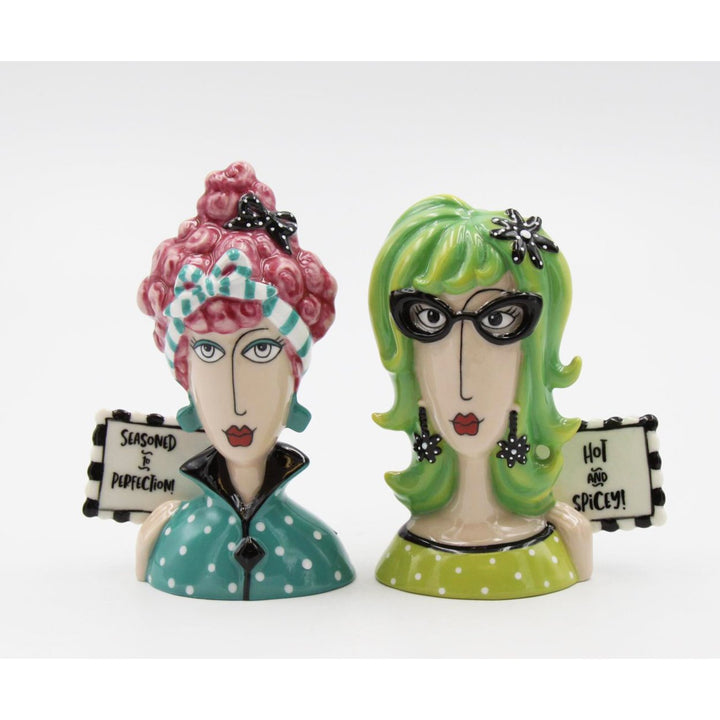 Ceramic Salt and Pepper Shakers Ladies of Perfection and Spice Image 3