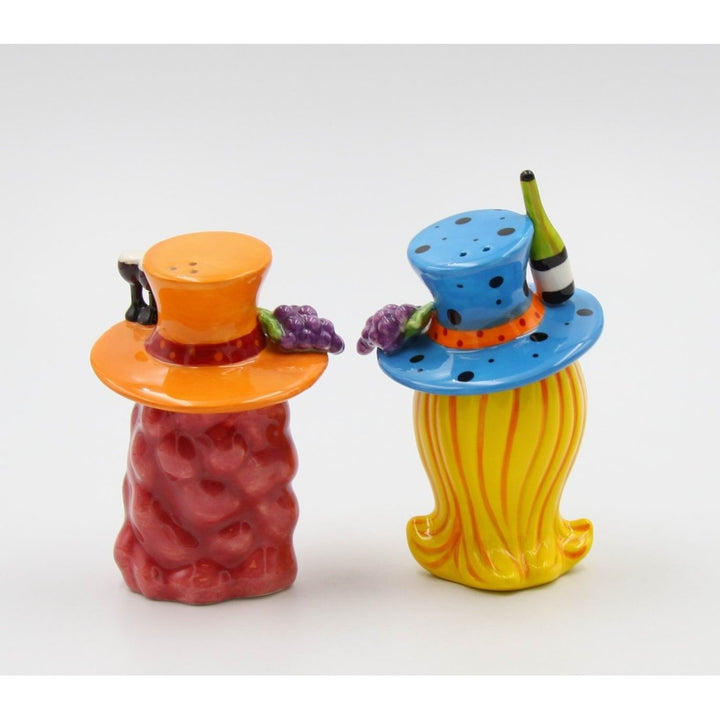 Ceramic Wine Loving Ladies Salt and Pepper Shakers Image 6