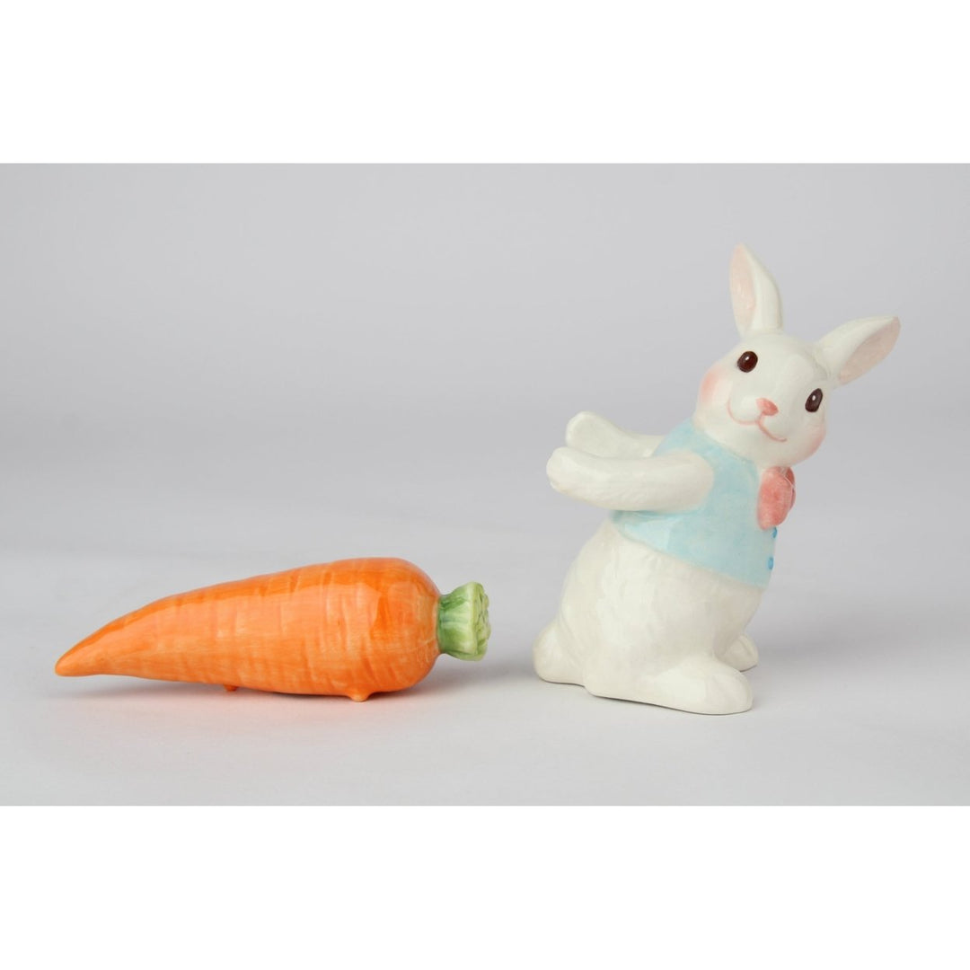 Ceramic Easter Bunny Salt and Pepper Shakers 3.375in Image 4