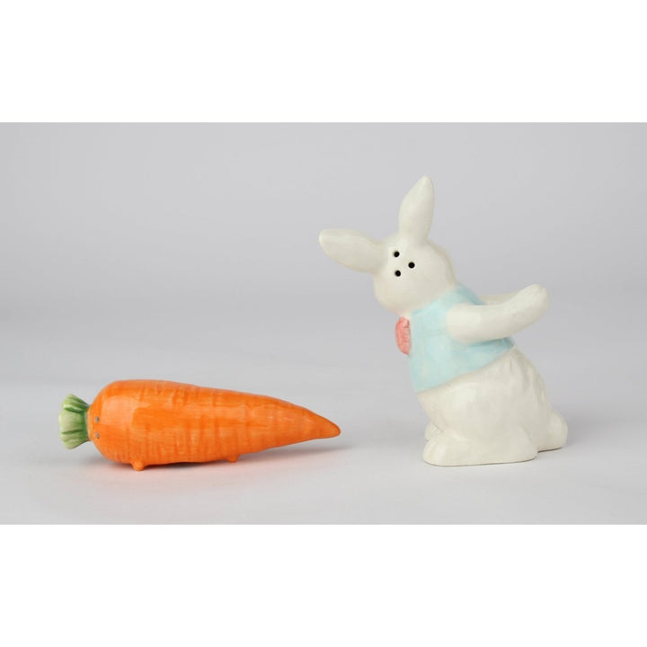 Ceramic Easter Bunny Salt and Pepper Shakers 3.375in Image 7