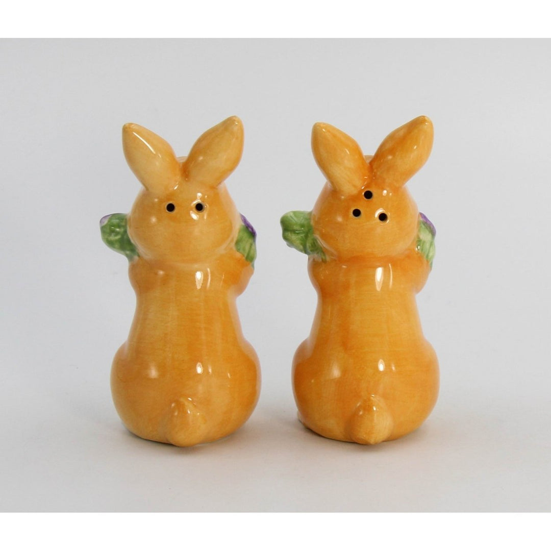 Ceramic Easter Bunny Rabbits Salt and Pepper Shakers Image 7