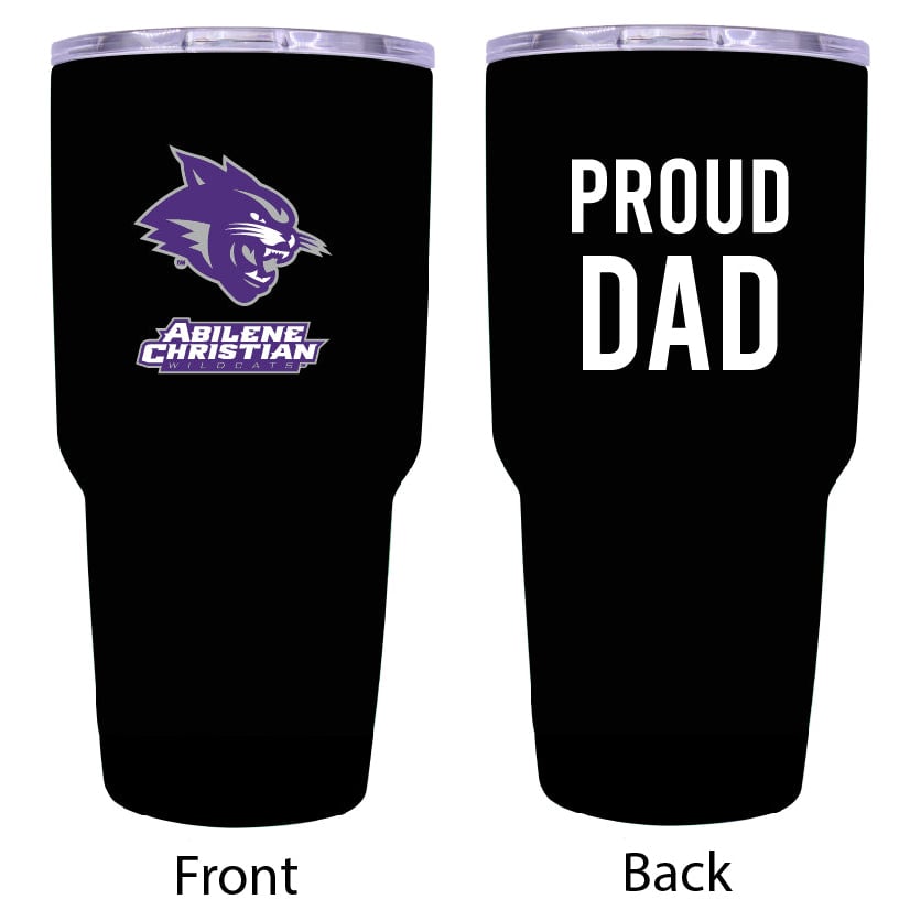 Abilene Christian University Proud Dad 24 oz Insulated Stainless Steel Tumbler Black Image 1