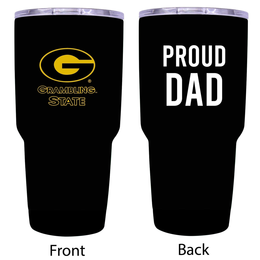 Grambling State Tigers Proud Dad 24 oz Insulated Stainless Steel Tumbler Black Image 1