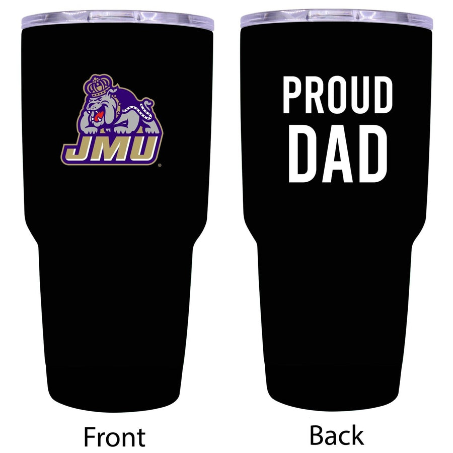James Madison Dukes Proud Dad 24 oz Insulated Stainless Steel Tumbler Black Image 1