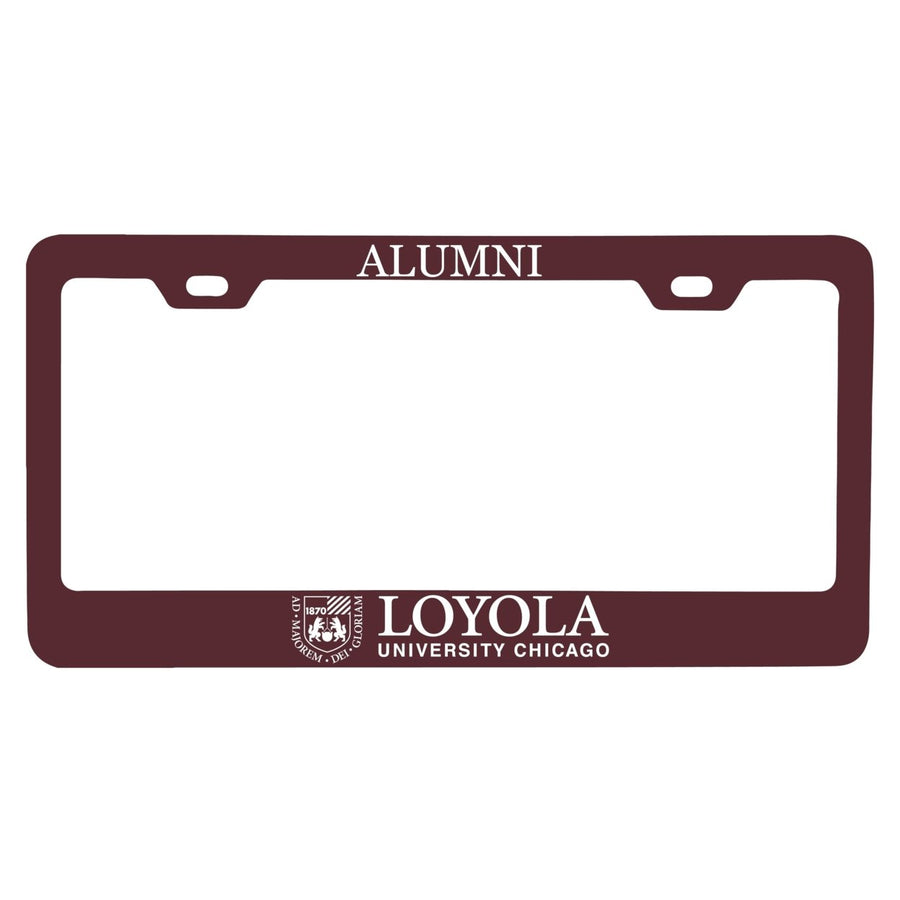 NCAA Loyola University Ramblers Alumni License Plate Frame - Colorful Heavy Gauge Metal Officially Licensed Image 1