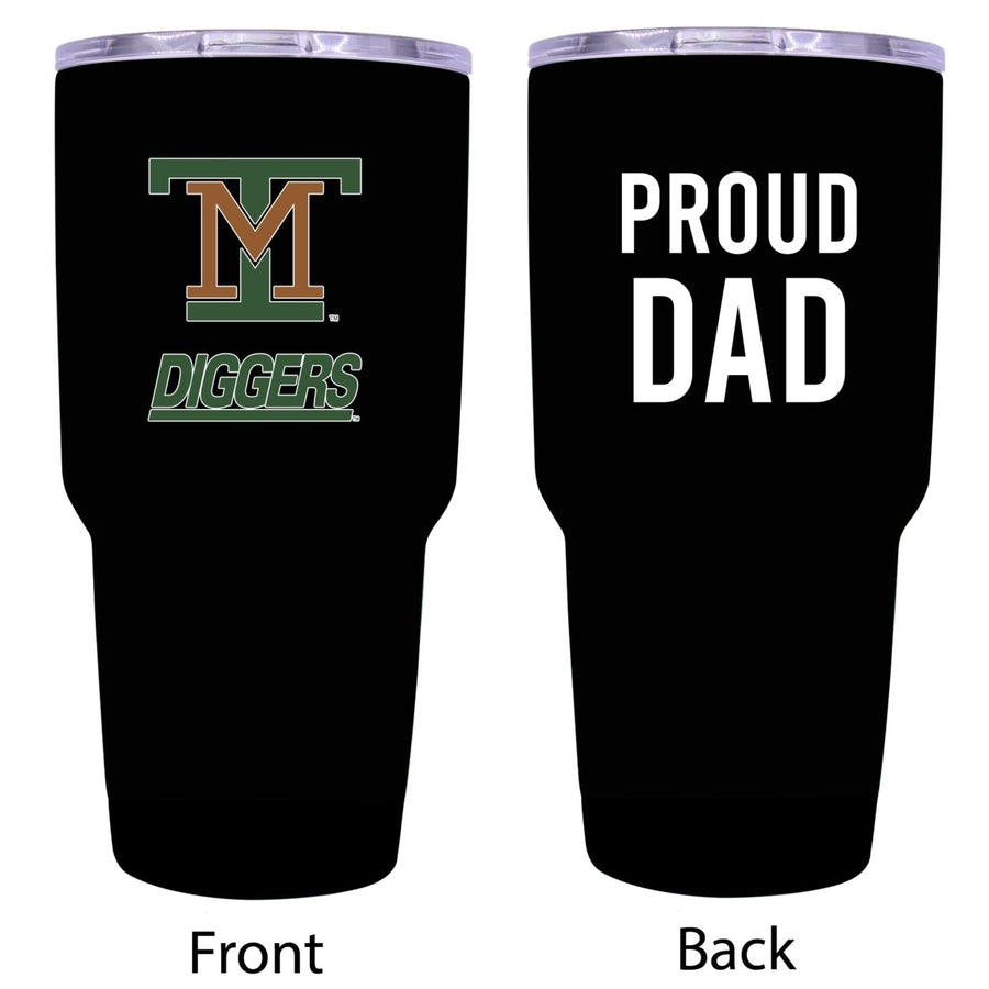 Montana Tech Proud Dad 24 oz Insulated Stainless Steel Tumbler Black Image 1