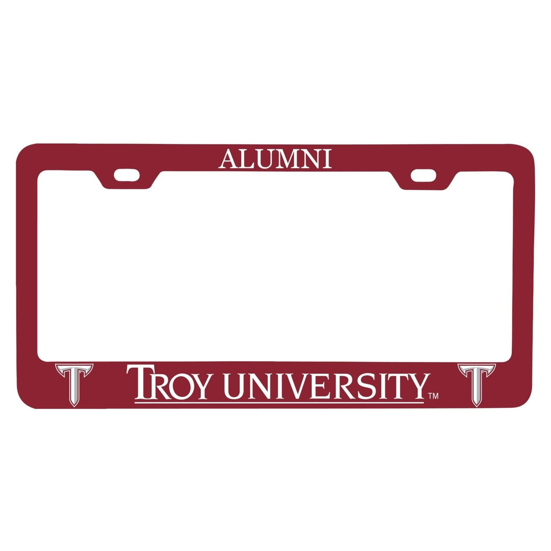 NCAA Troy University Alumni License Plate Frame - Colorful Heavy Gauge Metal Officially Licensed Image 1