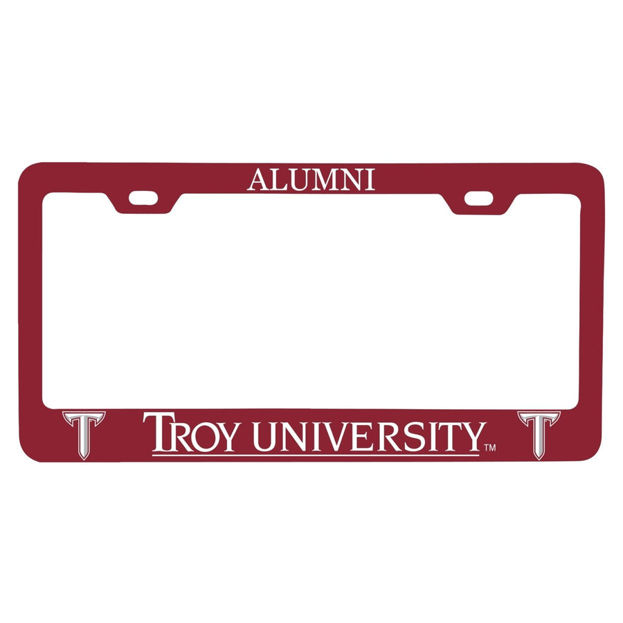 NCAA Troy University Alumni License Plate Frame - Colorful Heavy Gauge Metal Officially Licensed Image 1