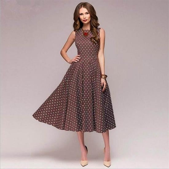 Spring Women Dresses Comfy Party Sleeveless Stretch Casual Elegant Dress Image 2