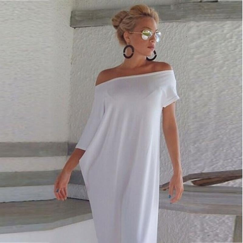 Fashion Sexy Backless Jumpsuit Strapless Bat Irregular Long Skirt Strapless Solid Color Skirt Image 6