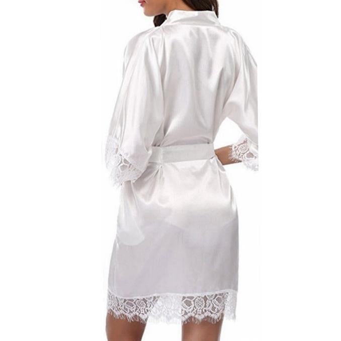 Ladies Summer Ice Silk Pajamas Nightdress Fashion Sexy Lace Pajamas Set Slim Pajamas Image 6