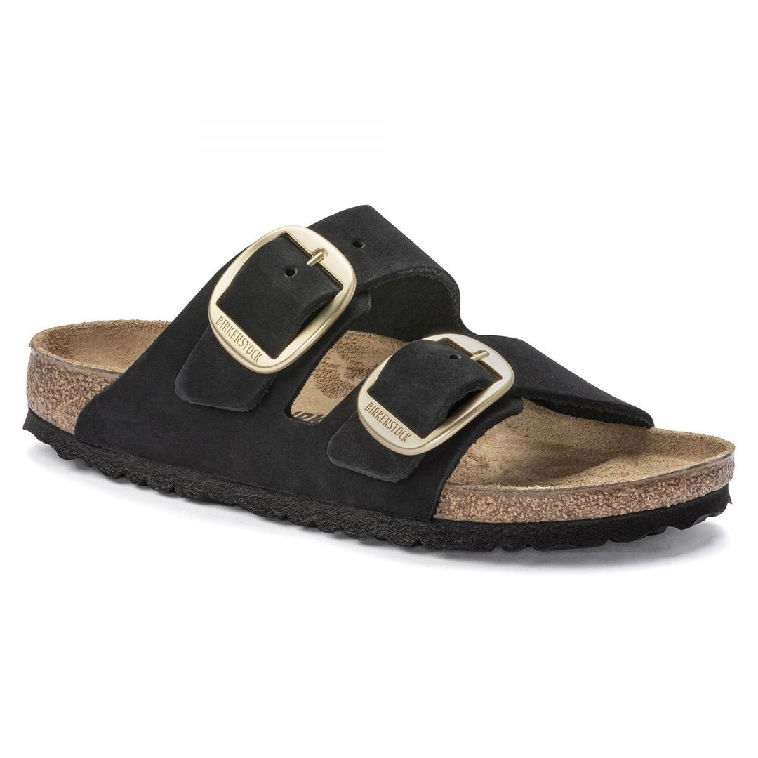 BIRKENSTOCK Arizona Big Buckle Black Nubuck Womens Sandals Regular Width 1023239 Image 1