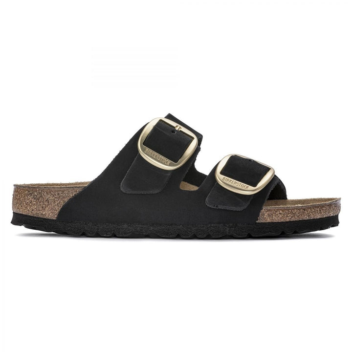 BIRKENSTOCK Arizona Big Buckle Black Nubuck Womens Sandals Regular Width 1023239 Image 3