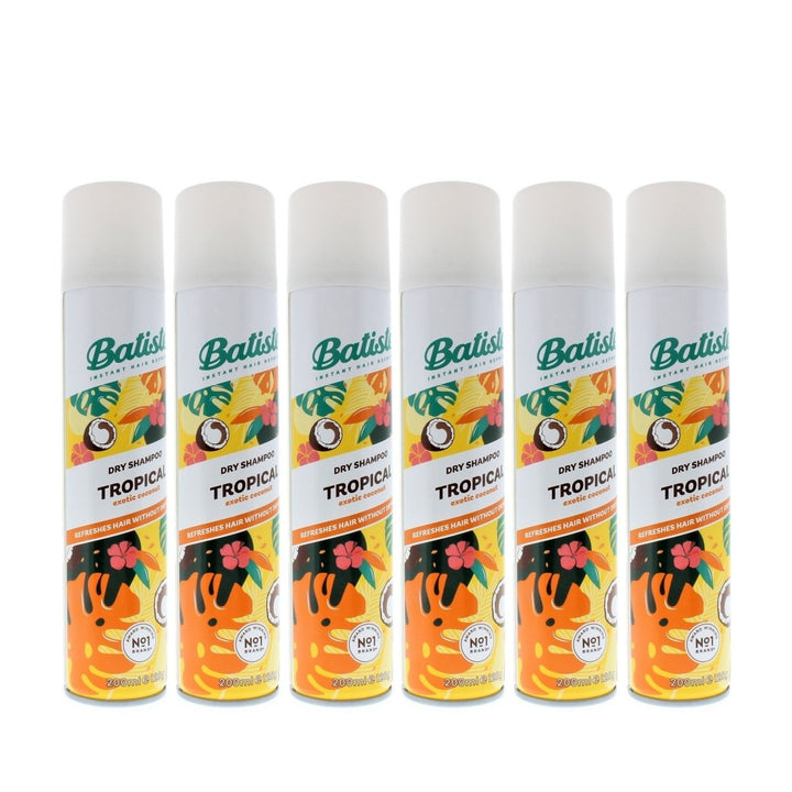 Batiste Dry Shampoo Tropical Coconut 200ml 120g 6-Pack Waterless Formula Image 2