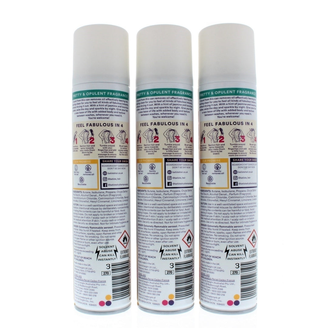 Batiste Dry Shampoo Oriental Jasmine Opulence 200ml/120g (3-Pack) Image 3
