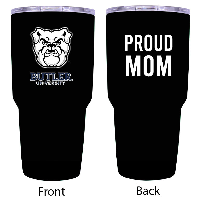 Butler Bulldogs Proud Mom 24 oz Insulated Stainless Steel Tumbler - Black Image 1