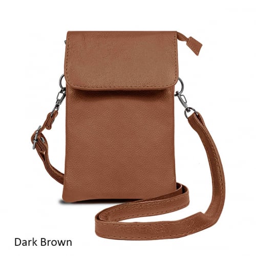Super Soft Genuine Leather Crossbody Wallet - 5 Colors Image 1
