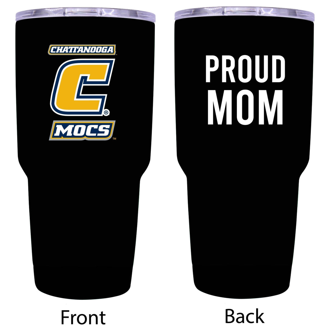 University of Tennessee at Chattanooga Proud Mom 24 oz Insulated Stainless Steel Tumbler - Black Image 1