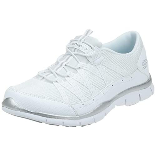 Skechers Womens Gratis - Strolling Sneaker White/Silver - 22823-WSL WHITE/SILVER Image 4