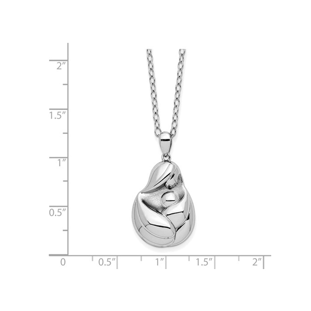 Sterling Silver Mother and Baby - Mine To Keep - Pendant Necklace with Chain Image 4