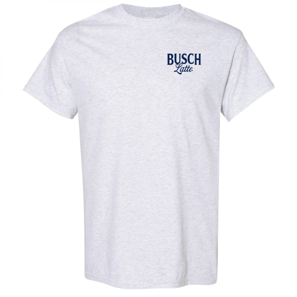 Busch Latte Bad Day To Be a Can Light Grey Front and Back Print T-Shirt Image 2