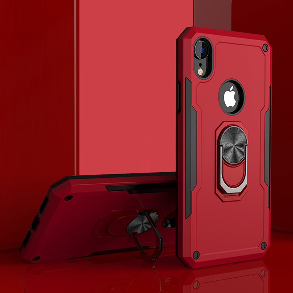 For Apple iPhone XS / Apple iPhone X Phone Case with Ring Stand Heavy Duty Military Grade Shockproof Rugged Bumper Image 3