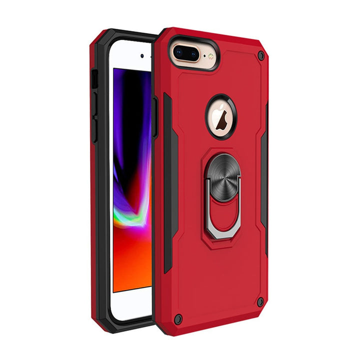 For Apple iPhone 8 Plus / iPhone 7 Plus Phone Case with Ring Stand Heavy Duty Military Grade Shockproof Rugged Bumper Image 1