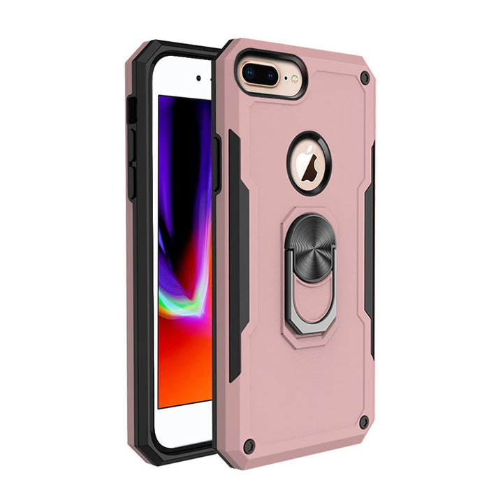 For Apple iPhone 8 Plus / iPhone 7 Plus Phone Case with Ring Stand Heavy Duty Military Grade Shockproof Rugged Bumper Image 1