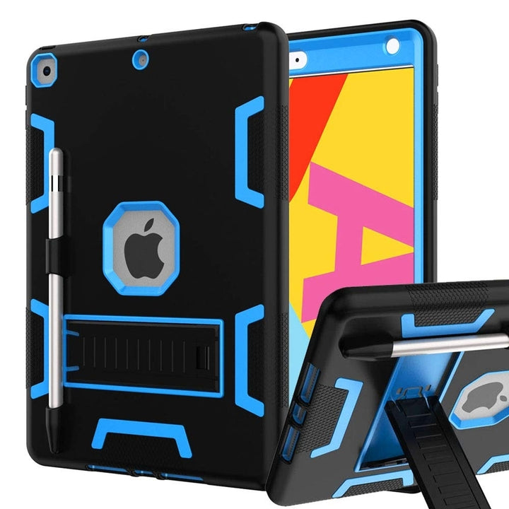 For Apple iPad 7th Generation 2019 10.2 / A2200 / A2198 / A2197 Shockproof Duty Hard Kickstand Case Cover/Black Image 6