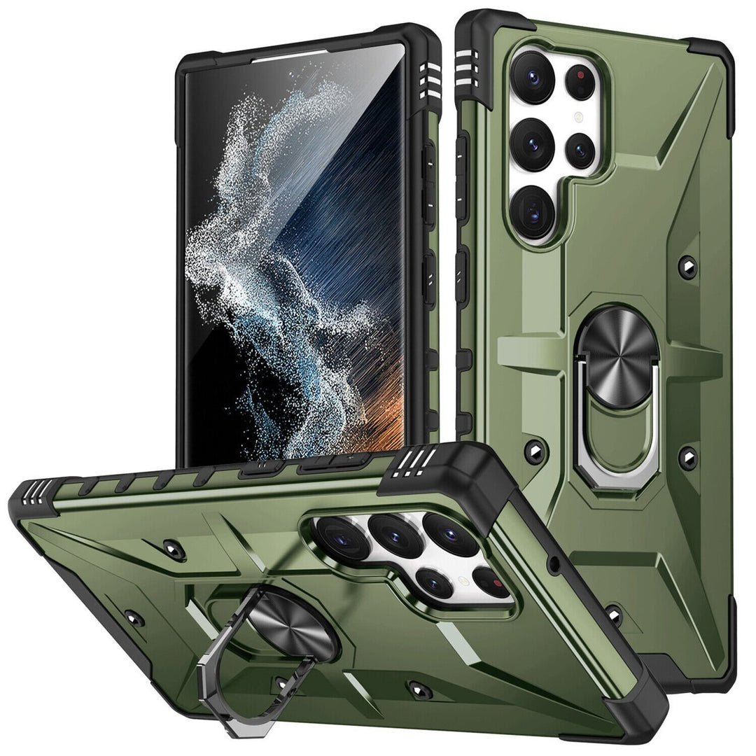 For Samsung Galaxy S23 / SM-S911 Ring Stand Heavy Duty Military Grade Shockproof Rugged Bumper Image 7