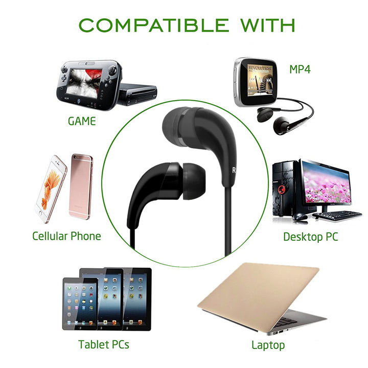 For Universal Handsfree Stereo Earphone 3.5mm w. Microphone and Playback Control Image 2