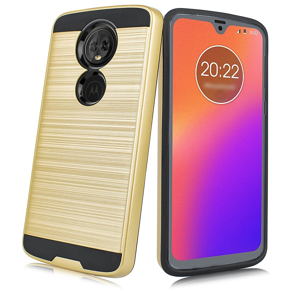 For Motorola Moto G7 [Luxury Brushed] Shockproof Slim Design Armor Defender Dual Layer Hybrid Rugged PC Plastic Impact Image 4