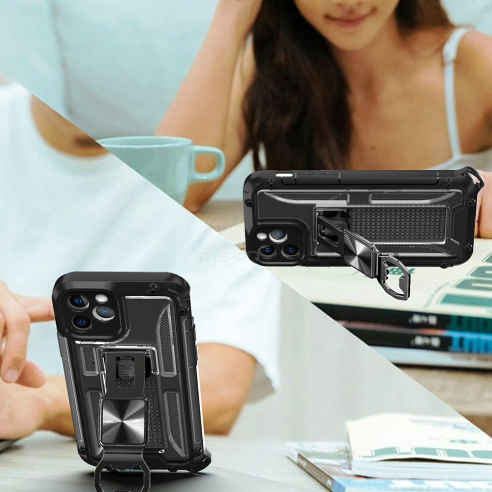 For Apple iPhone 13 6.1 Stand Magnetic Kickstand Bottle Opener Bumper Shockproof Armor Heavy Duty Military Grade Hard Image 4