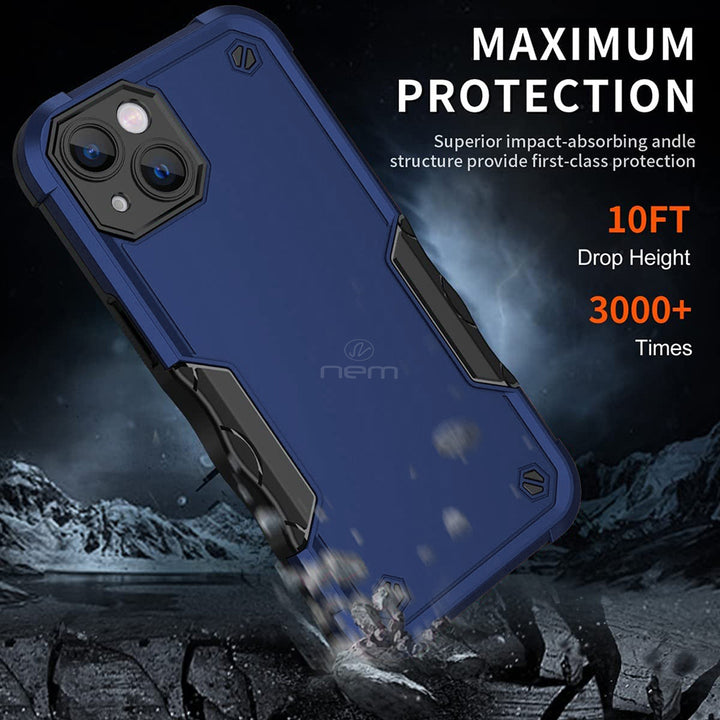 For Apple iPhone 14 Plus 6.7 Dual Layer Commuter Style Heavy Duty Protective Shockproof Trailblaze Hybrid Case Cover Image 2