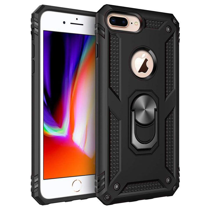 For Apple iPhone 8 Plus / iPhone 7 Plus Ring StandHeavy Duty Military Grade Shockproof Rugged Bumper Image 1