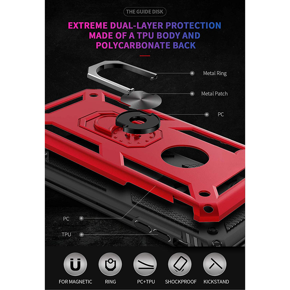 For Apple iPhone 8 Plus / iPhone 7 Plus Ring StandHeavy Duty Military Grade Shockproof Rugged Bumper Image 4