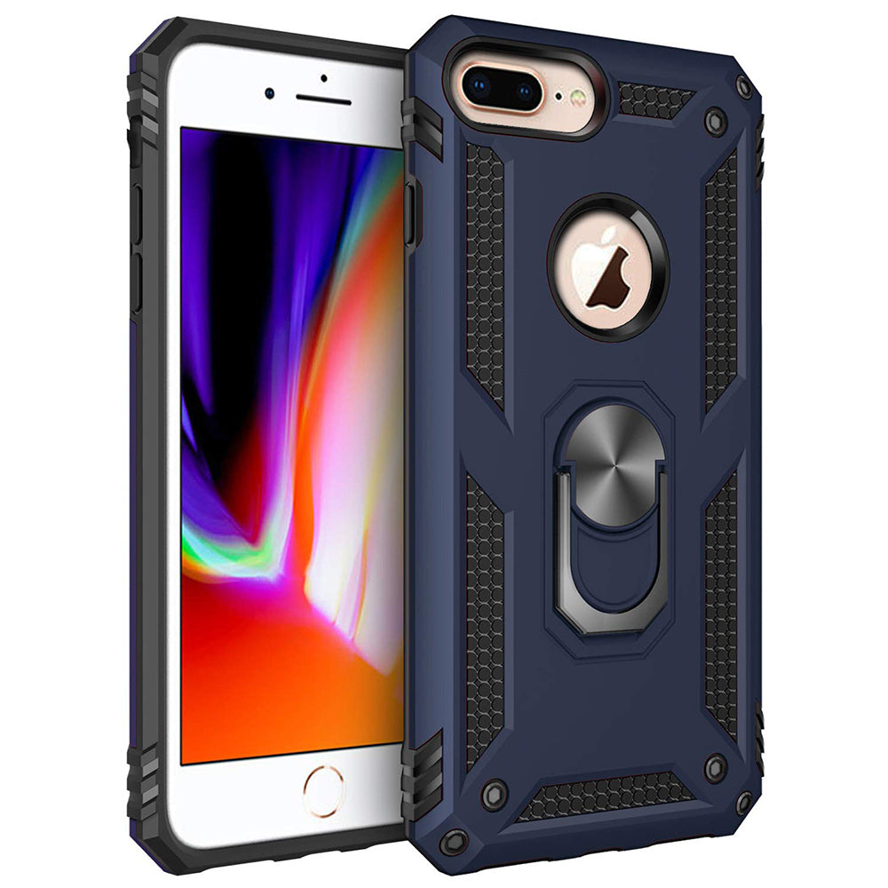 For Apple iPhone 8 Plus / iPhone 7 Plus Ring StandHeavy Duty Military Grade Shockproof Rugged Bumper Image 6