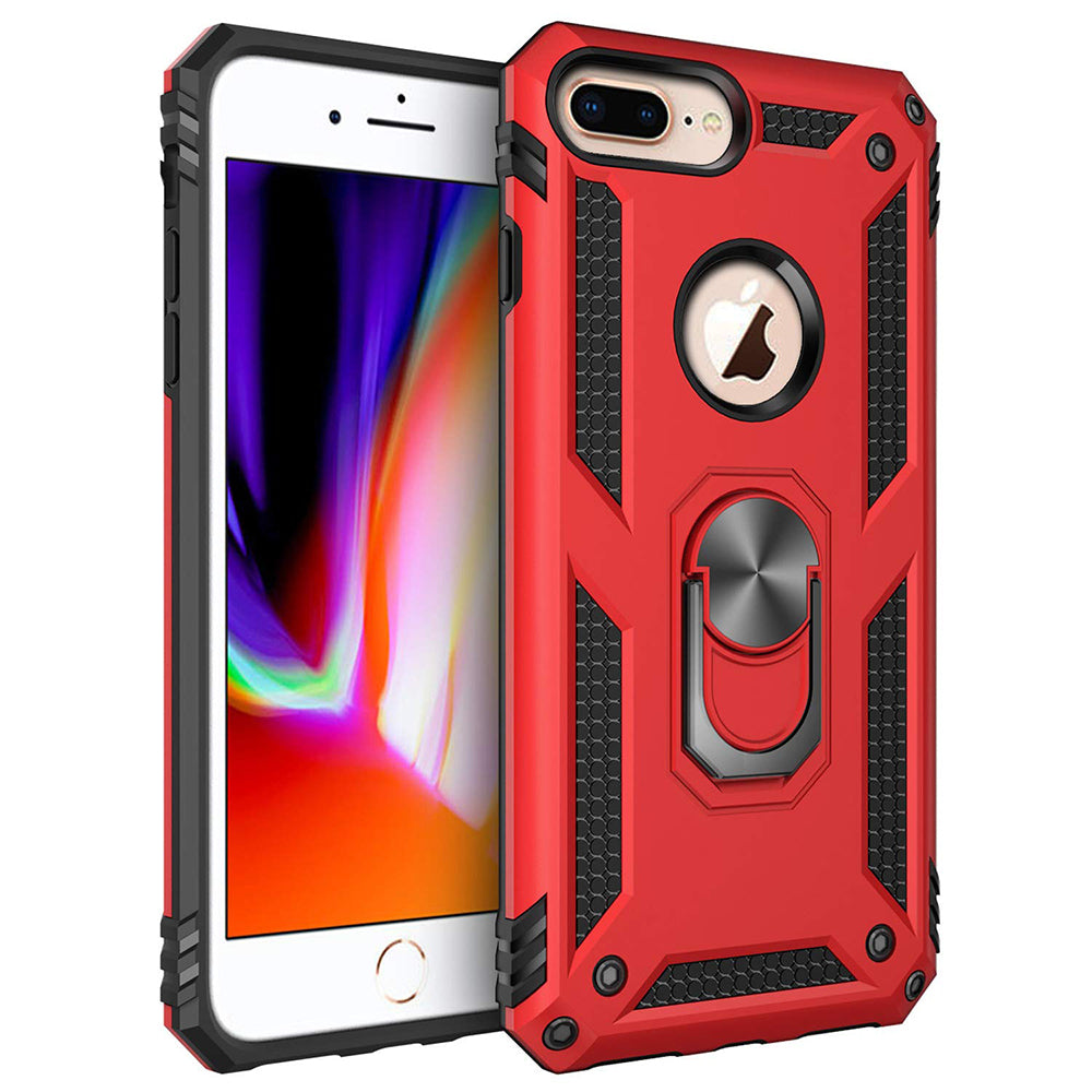 For Apple iPhone 8 Plus / iPhone 7 Plus Ring StandHeavy Duty Military Grade Shockproof Rugged Bumper Image 7