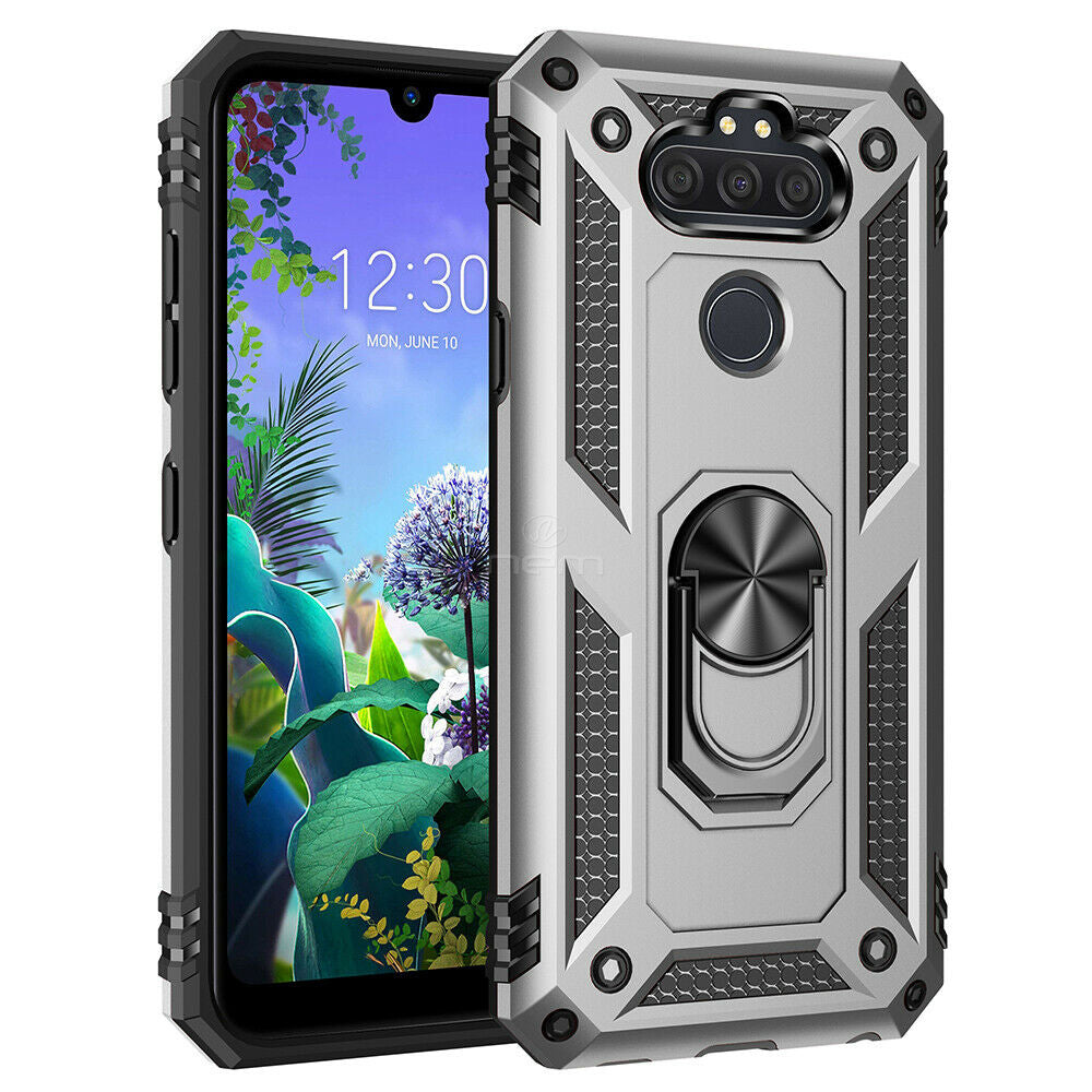 For LG Aristo 5 / Fortune 3 / Tribute / K8X / Phoenix 5 / LMK300 Ring Stand Heavy Duty Military Grade Shockproof Rugged Image 9