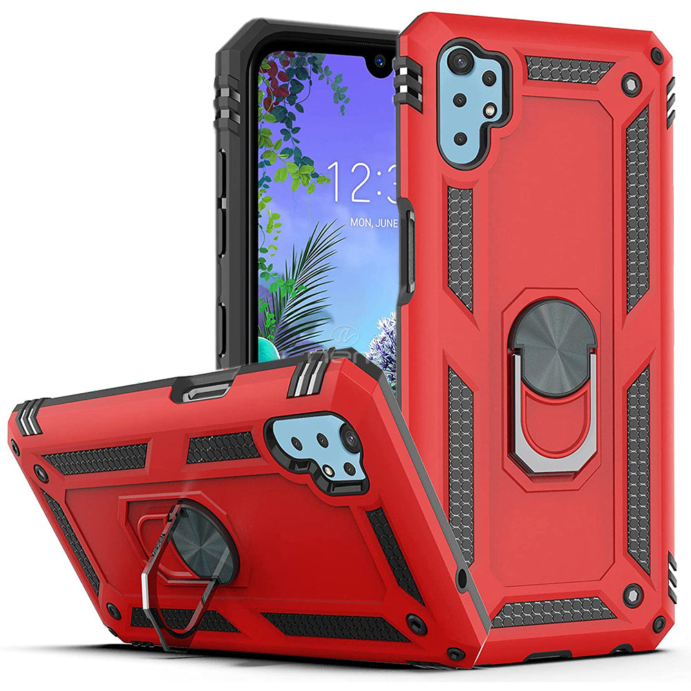 For LG Aristo 6 / K33 Ring Stand Heavy Duty Military Grade Shockproof Rugged Bumper Image 4