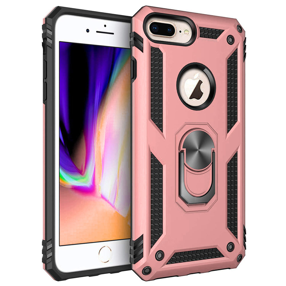 For Apple iPhone 8 Plus / iPhone 7 Plus Ring StandHeavy Duty Military Grade Shockproof Rugged Bumper Image 8