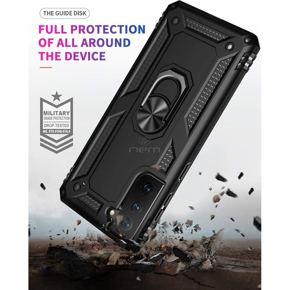 For Samsung Galaxy S21 5G / SM-G991 Ring Stand Heavy Duty Military Grade Shockproof Rugged Bumper Image 3