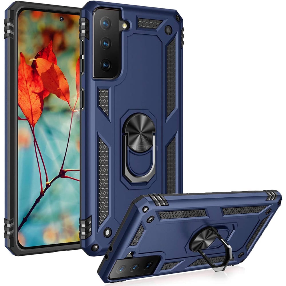 For Samsung Galaxy S21 5G / SM-G991 Ring Stand Heavy Duty Military Grade Shockproof Rugged Bumper Image 6