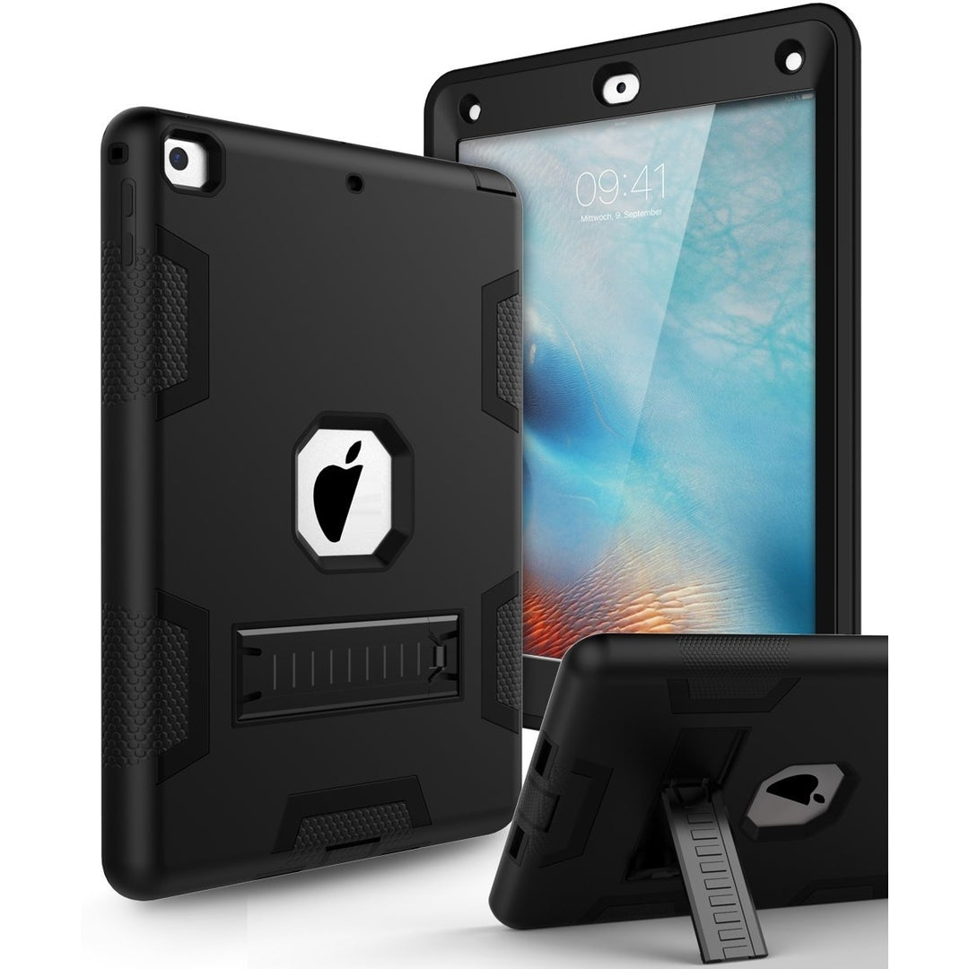 For Apple IPad 2 A1395 / A1396 / A1397 Heavy-Duty Drop-Proof and Shock-Resistant Hybrid case(with Built-in Stand) Image 1