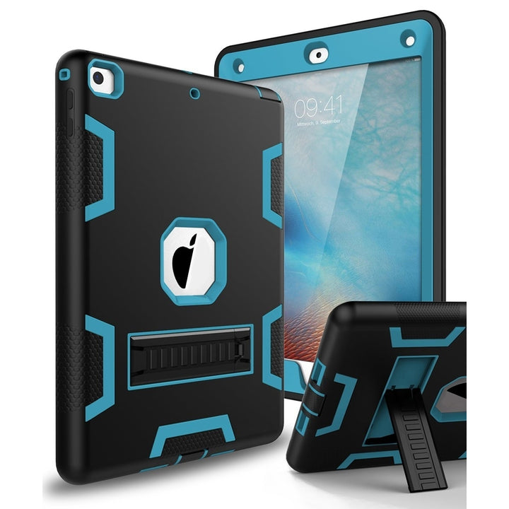 For Apple IPad 2 A1395 / A1396 / A1397 Heavy-Duty Drop-Proof and Shock-Resistant Hybrid case(with Built-in Stand) Image 6