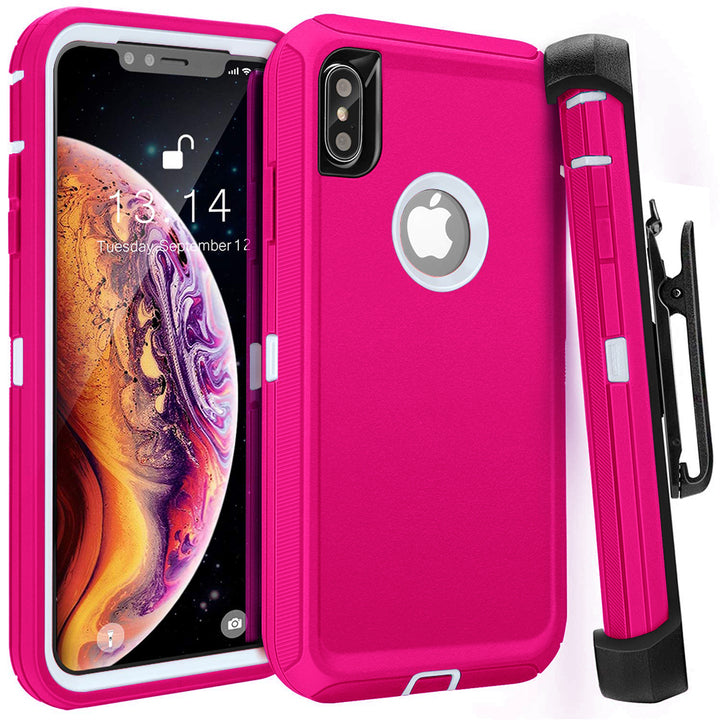 For Apple IPhone XS Max Heavy Duty Military Grade Full Body Shockproof Dust-Proof Drop Proof Rugged Protective Cover Image 7